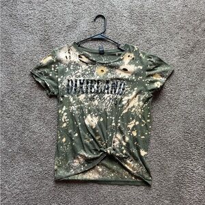 Dixieland Delight Women's Tee - Green and Beige